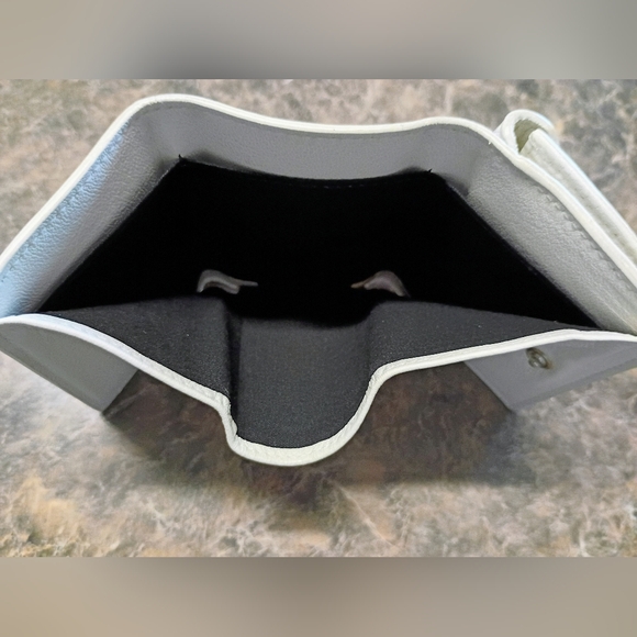 ❤️Authentic BALENCIAGA Papier Mini Wallet White Leather Trifold - Picture 5 of 9